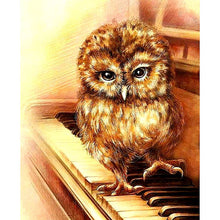 Owl Playing Piano 5D DIY Paint By Diamond Kit