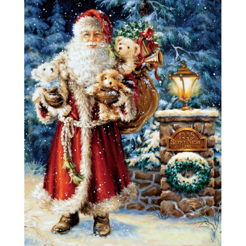 Santa Claus & Bear 5D DIY Paint By Diamond Kit – Original Paint By Diamond