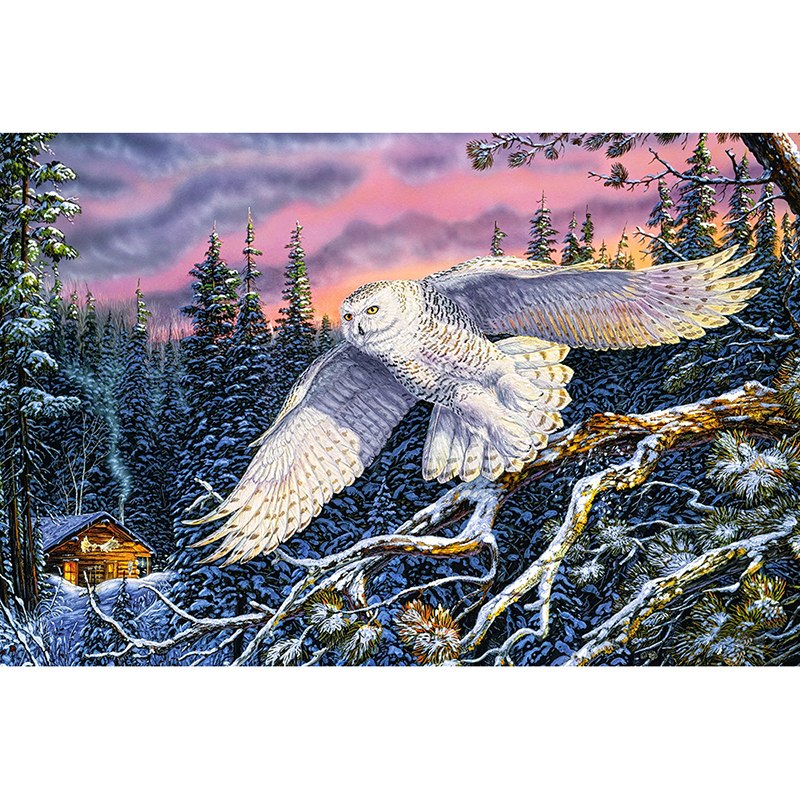White Owl 5D DIY Paint By Diamond Kit