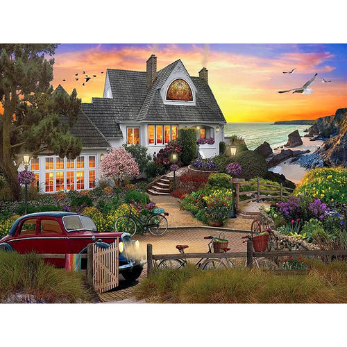 Seaside Villa 5D DIY Paint By Diamond Kit