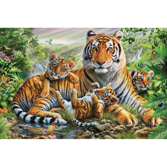 Tiger Family 5D DIY Paint By Diamond Kit