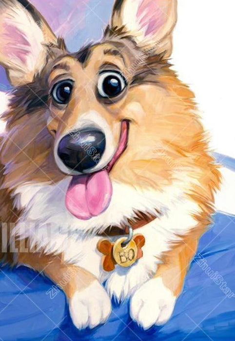 Cartoon Corgi 5D DIY Paint By Diamond Kit