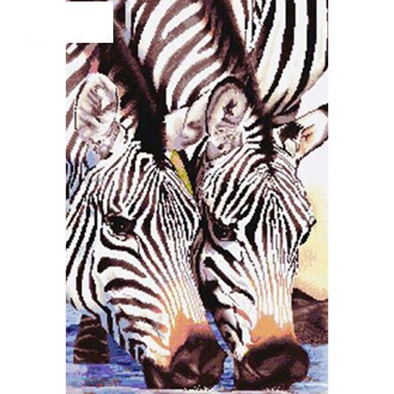 Two Zebras 5D DIY Paint By Diamond Kit