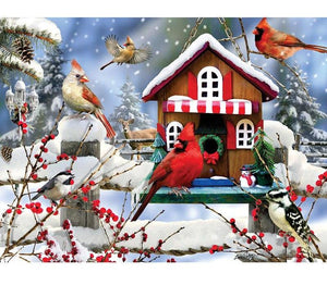Snow Bird's Nest 5D DIY Paint By Diamond Kit