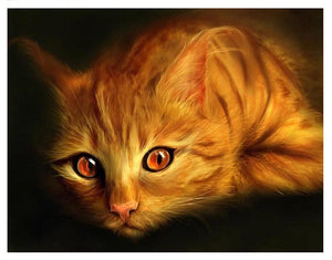 Cat with Golden Eyes 5D DIY Diamond Painting