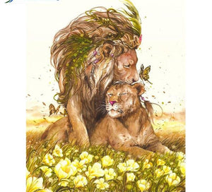 Loving Lions 5D DIY Diamond Painting