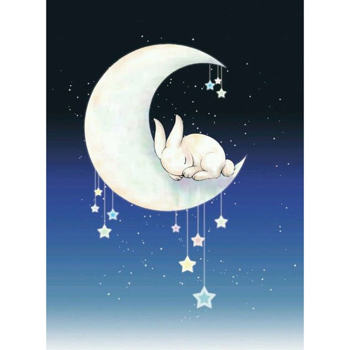 Bunny & Moon 5D DIY Paint By Diamond Kit