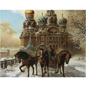 Winter in Moscow 5D DIY Paint By Diamond Kit