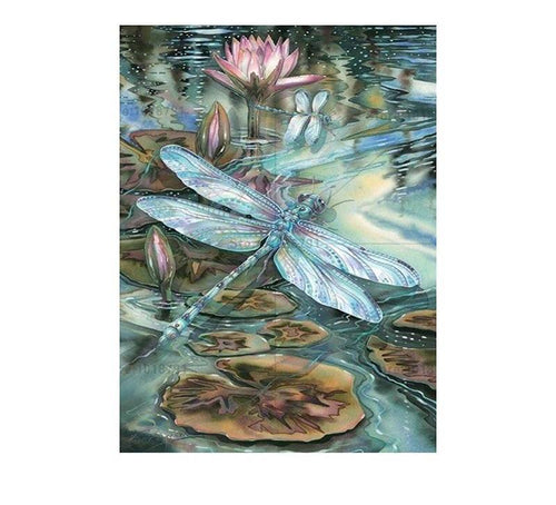 Lotus & Crystals 5D DIY Paint By Diamond Kit