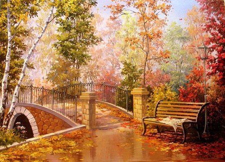 Spring Bridge 5D DIY Paint By Diamond Kit