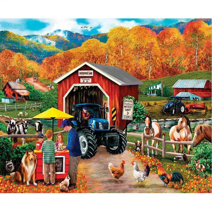 Autumn Farm 5D DIY Paint By Diamond Kit