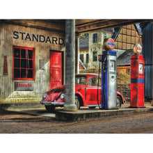 Gas station car 5D DIY Paint By Diamond Kit