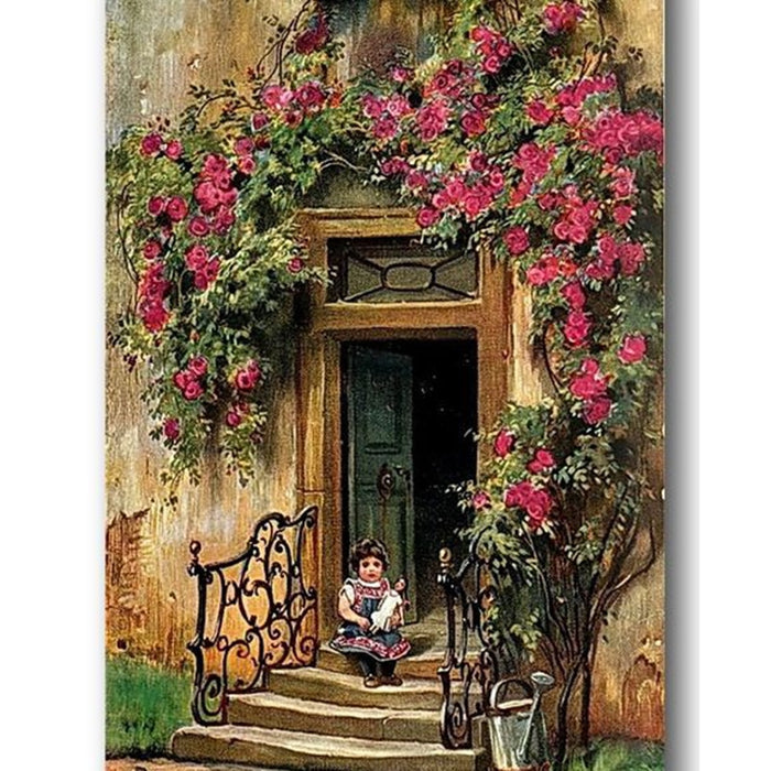 Flowers & Boys 5D DIY Paint By Diamond Kit