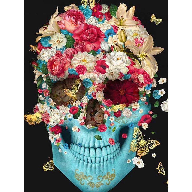 Floral Skull 5D DIY Diamond Painting