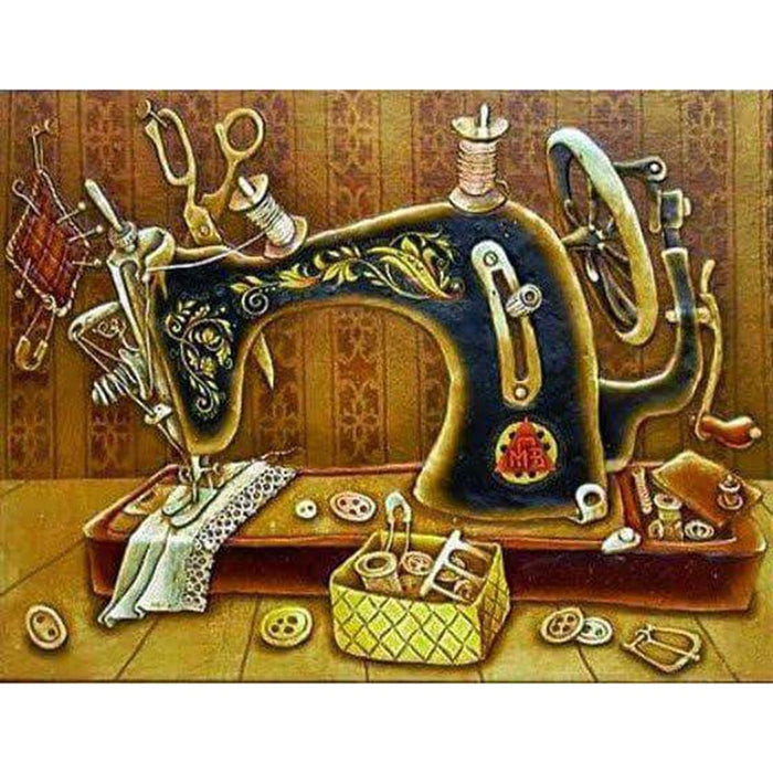 Vintage Sewing Machine 5D DIY Diamond Painting