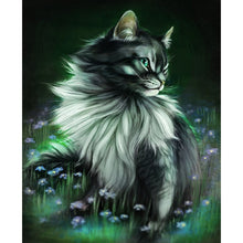 Green Cat 5D DIY Diamond Painting