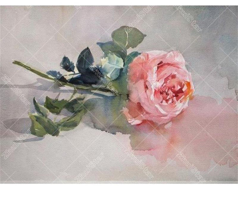 Pink Rose 5D DIY Paint By Diamond Kit