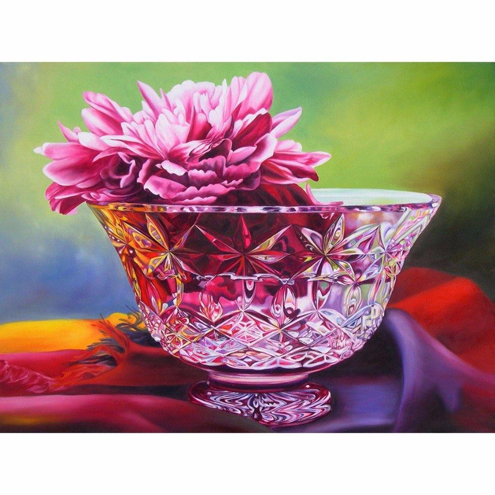 Flowers in a Bowl 5D DIY Paint By Diamond Kit