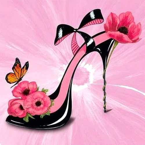 Pink Heels 5D DIY Diamond Painting