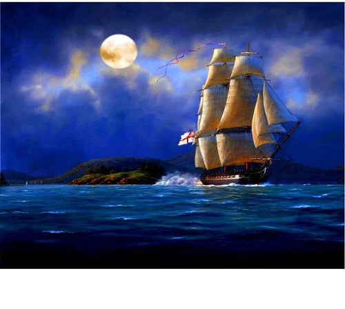 Sailboat 5D DIY Paint By Diamond Kit