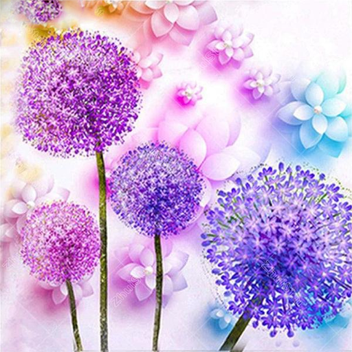 Rainbow Dandelion 5D DIY Paint By Diamond Kit - Paint by Diamond