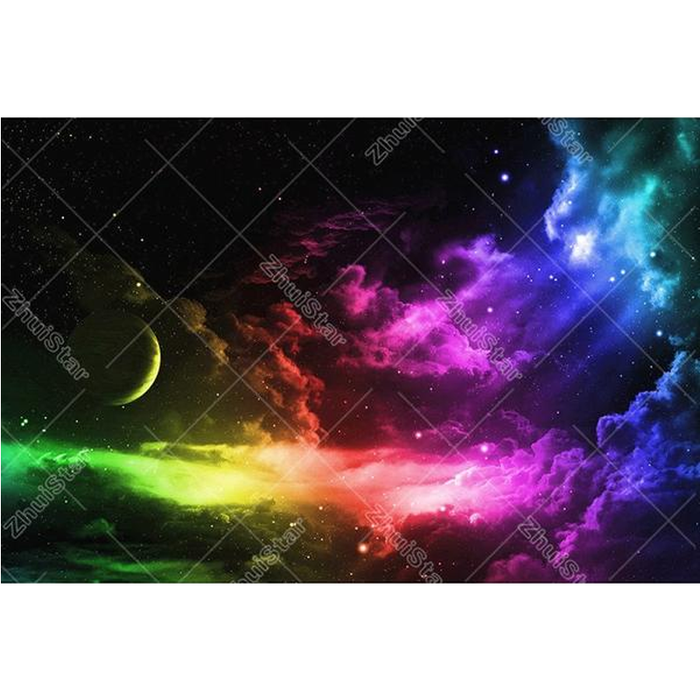 Color Starry Sky 5D DIY Paint By Diamond Kit