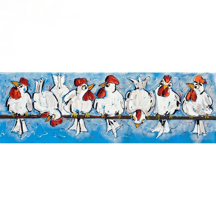 A Row Chicken 5D DIY Paint By Diamond Kit