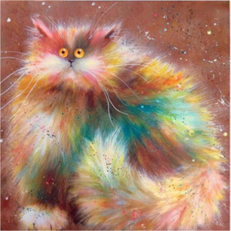 Furry Cat 5D DIY Paint By Diamond Kit