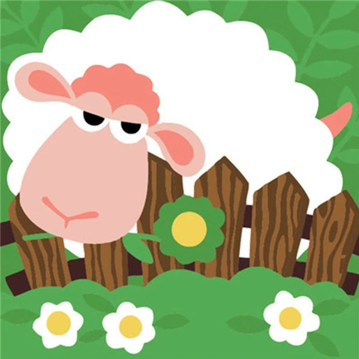 Sleepy Sheep 5D DIY Paint By Diamond Kit