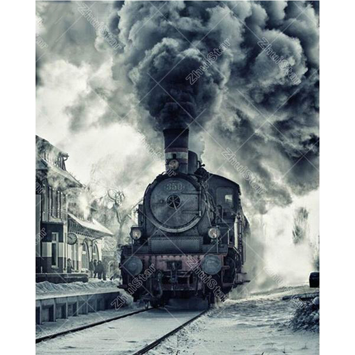 Steam Locomotive 5D DIY Paint By Diamond Kit